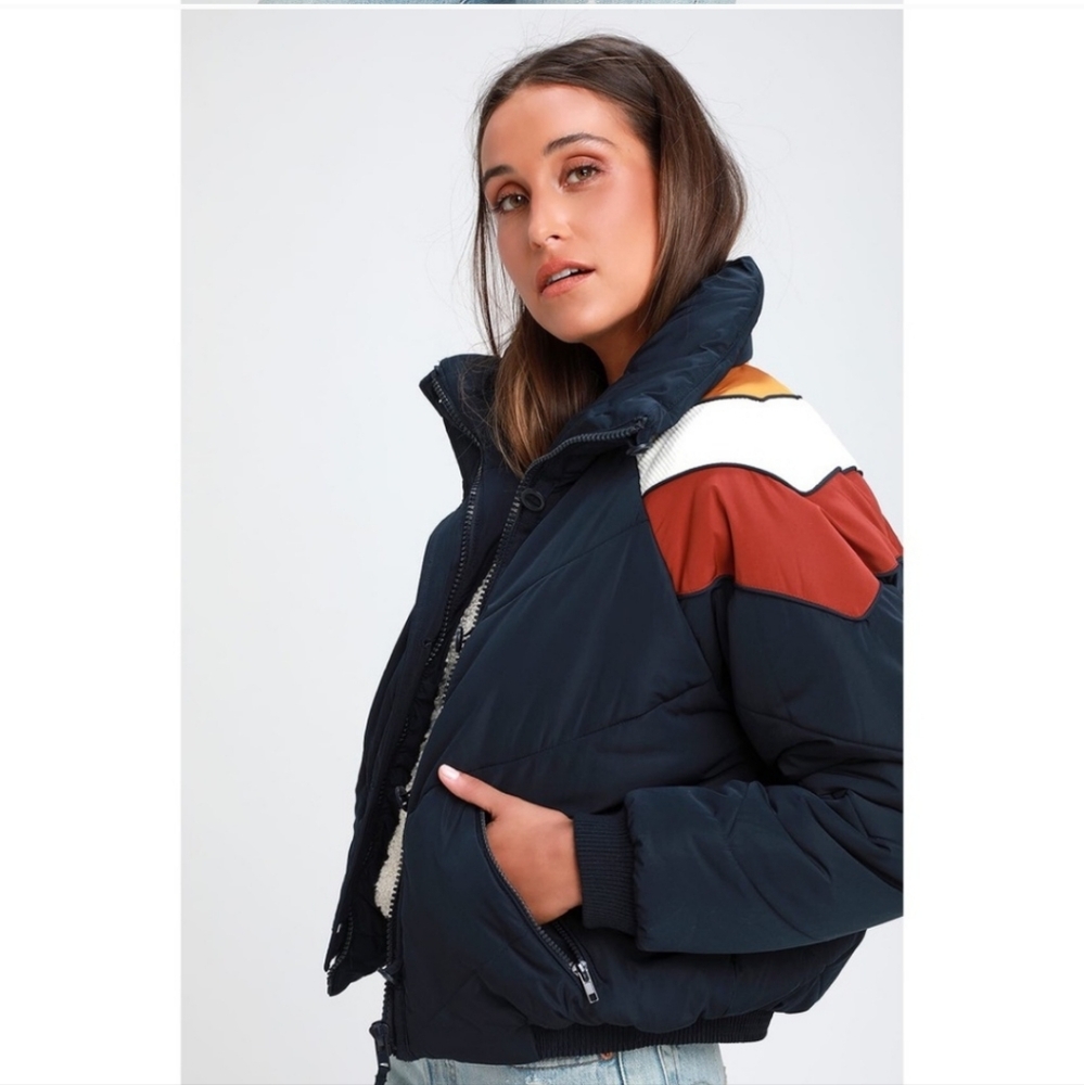 Free People Heidi Ski Cropped Puffer Jacket Size Medium - Picture 2 of 12
